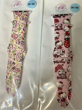 Hello Kitty Pink Printed Silicone Watch Band
